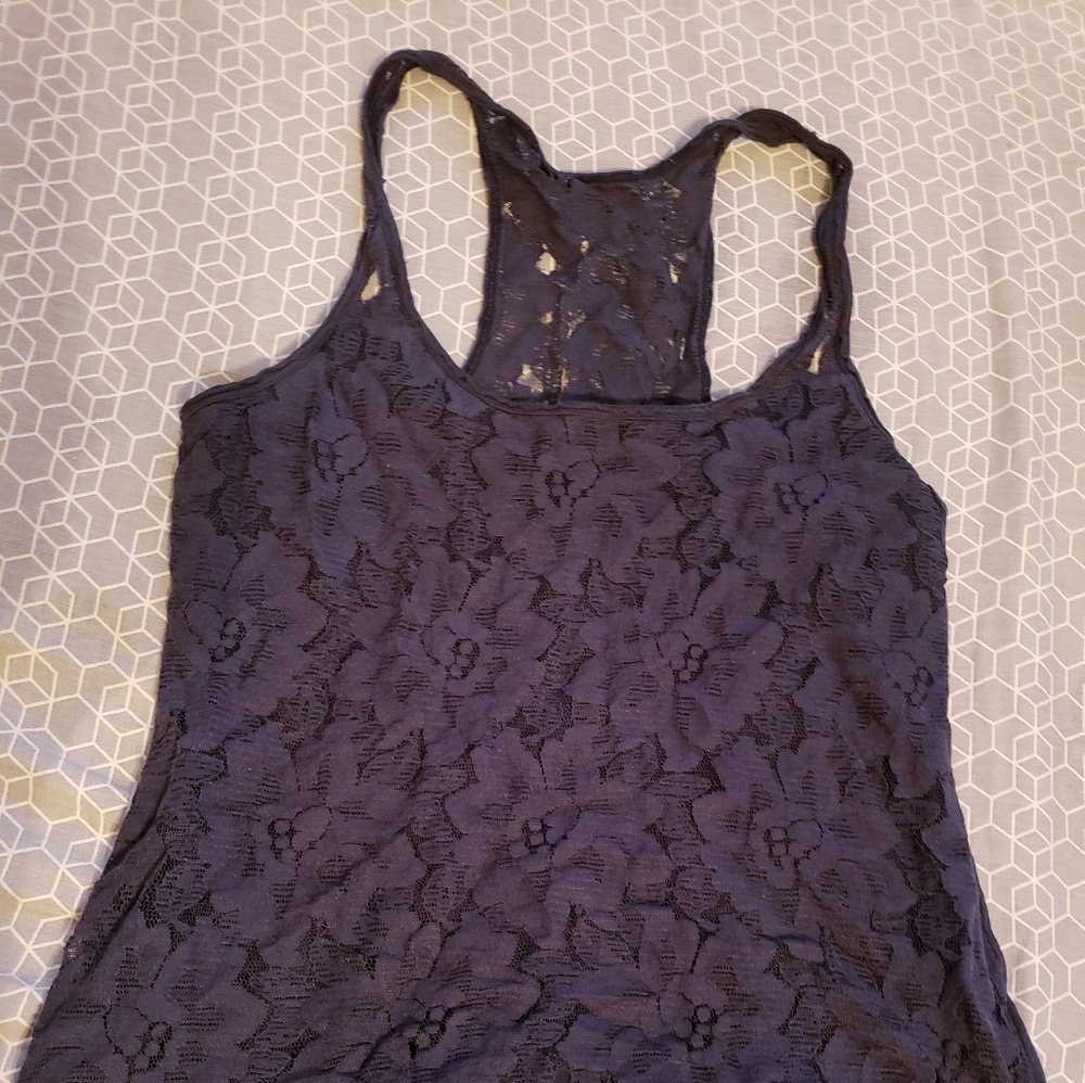 Hollister navy blue medium tank top